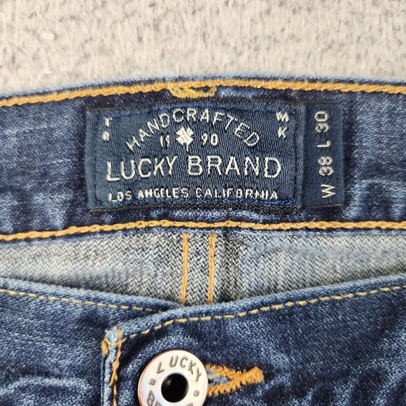 Lucky Brand 221 Jeans Mens 38x30 Blue Denim Straight Leg Classic Everyday Casual - Picture 7 of 12